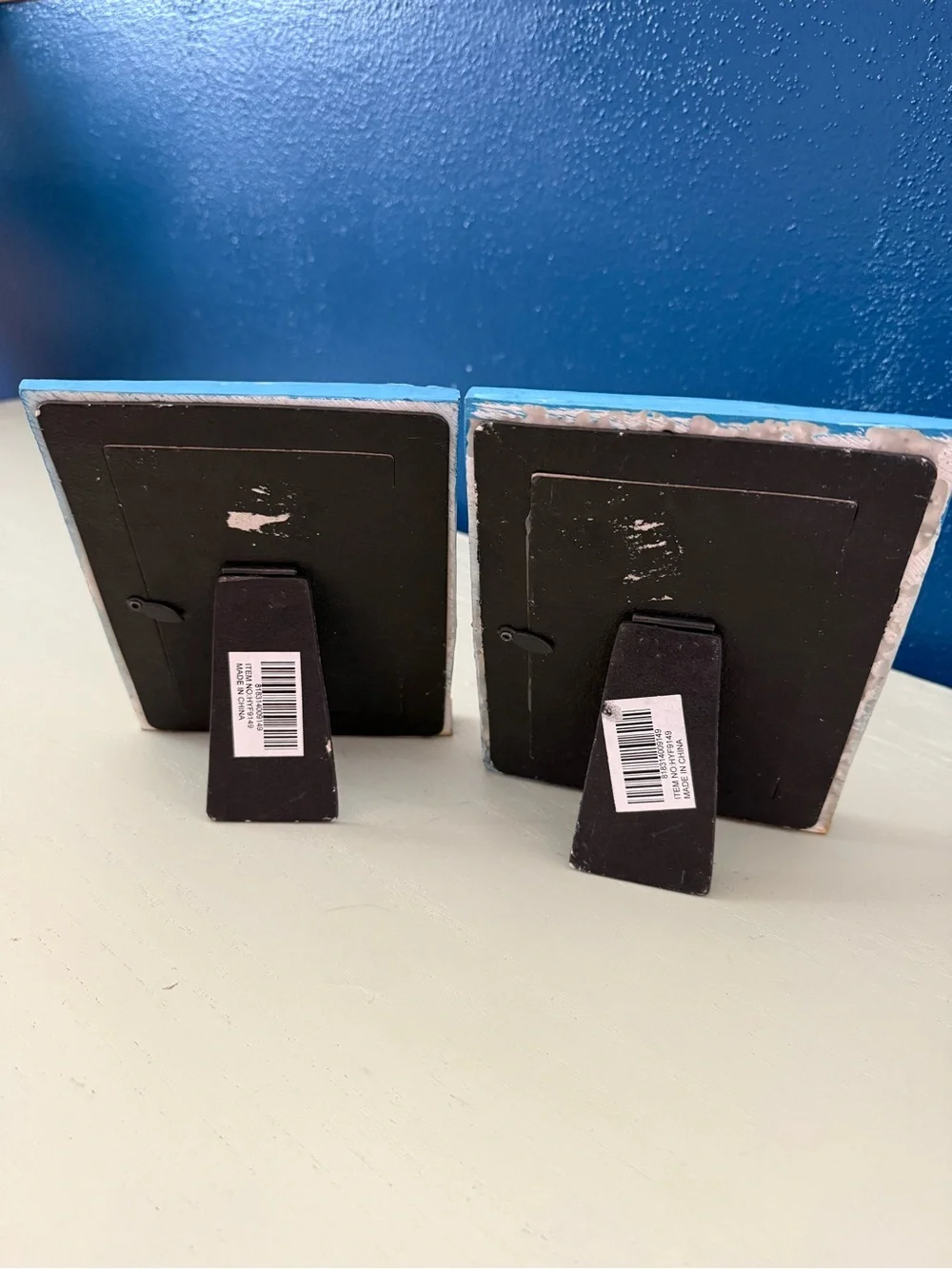 Vintage 1990s 2000s Y2K Dolphin Ocean Resin Picture Frames Fits 3.5